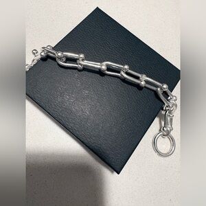 Italian made Silver plated Chain Link Bracelet